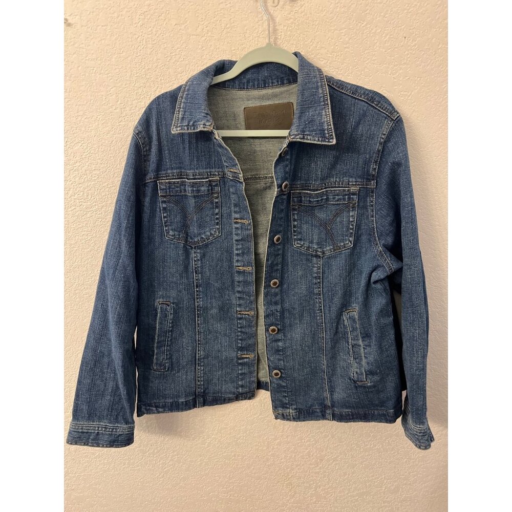 Duck Head Jeans Co. Womens Denim Jacket Button Down With Pockets Light Wash size